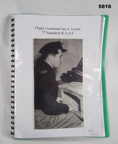 Display book containing a collection of letters, envelopes and telegrams.