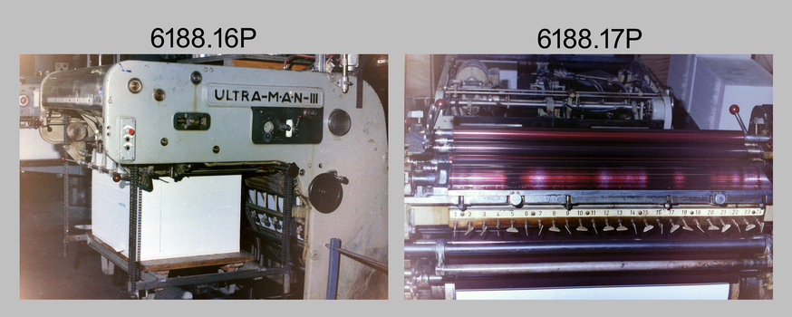 Printing Presses at the Army Survey Regiment, Fortuna Bendigo. Late 1980s.