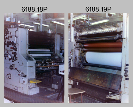 Printing Presses at the Army Survey Regiment, Fortuna Bendigo. Late 1980s.