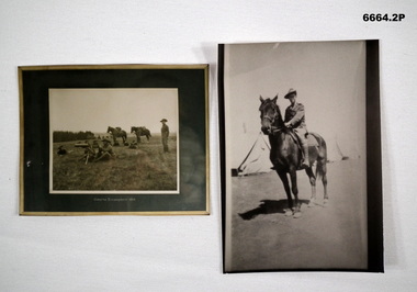 TWO PHOTOGRAPHS OF 67TH INFANTRY MILITIA MEN.