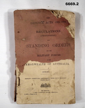 Book of Regulations for Standing Orders.