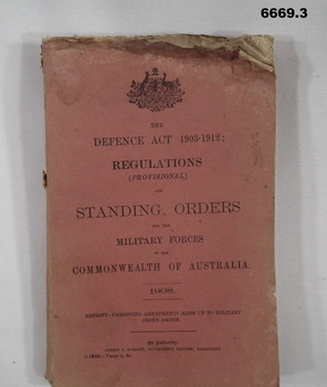 Book of Regulations for Standing orders.