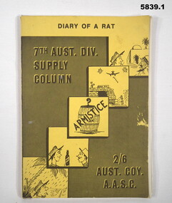 Book diary of a Rat, Tobruk, WW2.