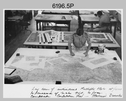 Multiplex mechanical stereoplotting equipment, Army Survey Regiment. c1950s. 