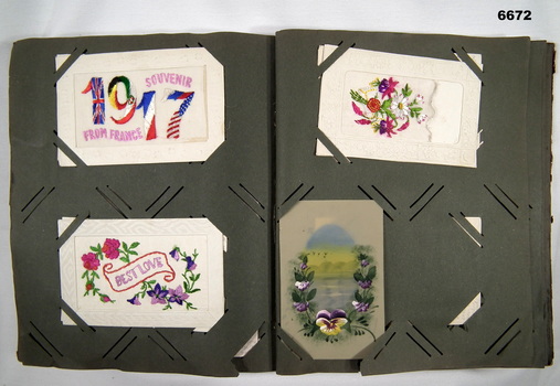 Album with quantity of WW1 Postcards.