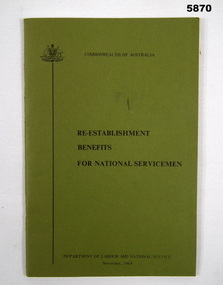 Rehab benefits for National Servicemen.