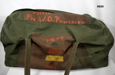 Canvas, Khaki Army kit bag.