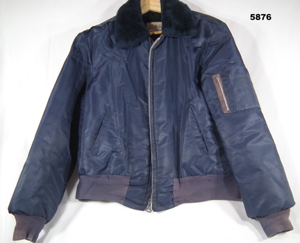 Navy blue coloured RAAF padded flying jacket.