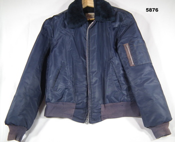 Navy blue coloured RAAF padded flying jacket.