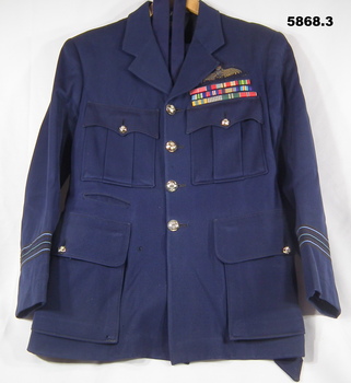 RAAF uniform, post WW2, with coat trousers and tie.