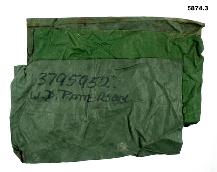 Green nylon waterproof bags.