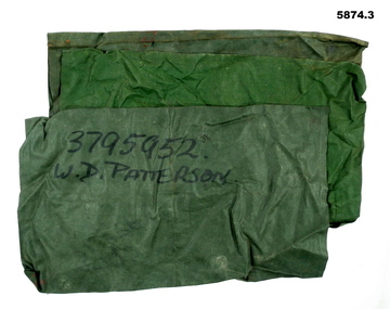 Green nylon waterproof bags.