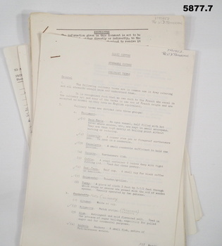 Typewritten Army Stewards Training instructions