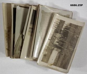 Small black and white photos of battle areas WW1.