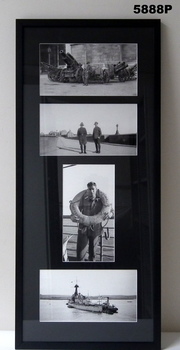 Framed black and white photographs WW1.