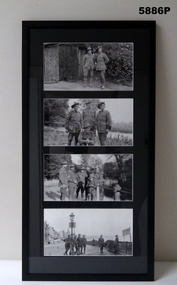 Framed black and white photographs WW1.