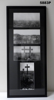 Framed black and white photographs WW1.