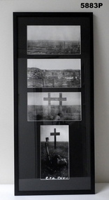 Framed black and white photographs WW1.