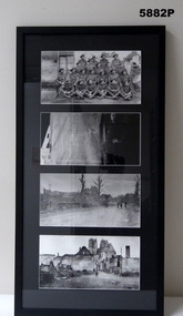 Framed black and white photographs WW1.