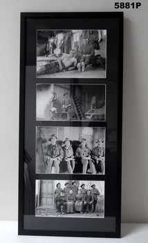 Framed black and white photographs WW1.