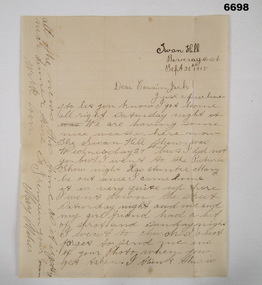 Letter - LETTER, WW1