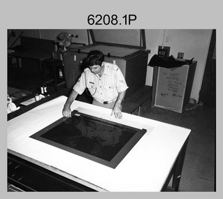 Lithographic Squadron’s Print Troop Equipment and Personnel - Army Survey Regiment, Bendigo. c1970s.