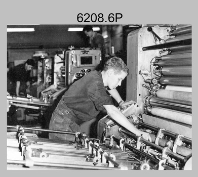 Lithographic Squadron’s Print Troop Equipment and Personnel - Army Survey Regiment, Bendigo. c1970s.