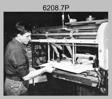 Lithographic Squadron’s Print Troop Equipment and Personnel - Army Survey Regiment, Bendigo. c1970s.