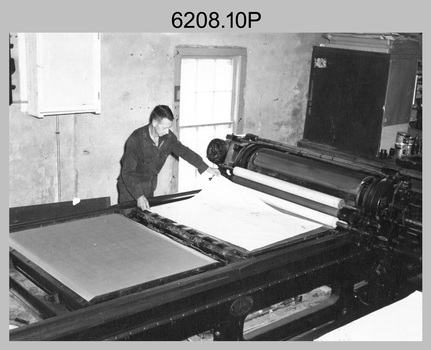 Lithographic Squadron’s Print Troop Equipment and Personnel - Army Survey Regiment, Bendigo. c1970s.