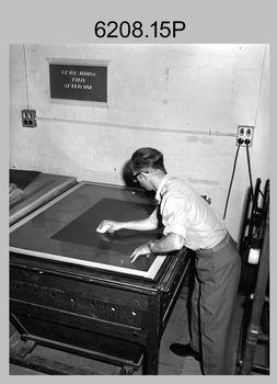 Lithographic Squadron’s Print Troop Equipment and Personnel - Army Survey Regiment, Bendigo. c1970s.