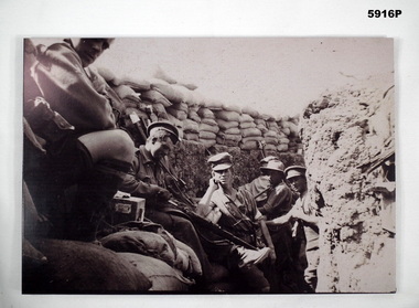 Mounted black and white photograph WW1.