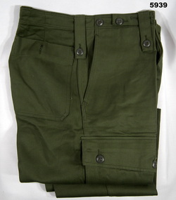 Jungle Green long men's trousers.
