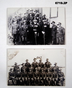 Two group photographs relating to Lt Col Swatton.