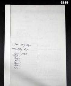 A report on activities of 5 Fd Svy Sqn covering Jan - Nov 1980