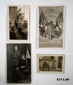 WW1 Four black and white Soldier Portraits.