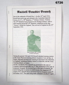 MILITARY BIOGRAPHY - Russell Benedict Branch.