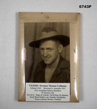 Black and white, head and shoulders portrait of a soldier.