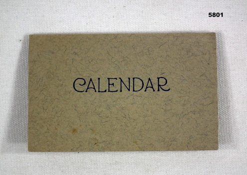Small booklet calendar 1940.
