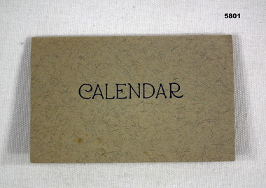 Small booklet calendar 1940.