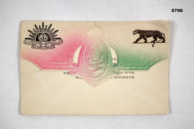 Christmas card with Rising Sun Emblem issued to troops.
