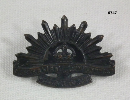 Australian Rising Sun Badge.