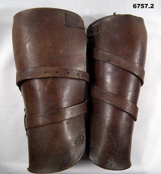 One pair of leather leggings.