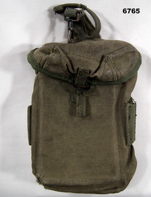 Basic Khaki canvas ammunition pouch.