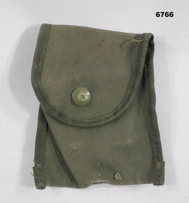 Khaki Green Compass pouch with metal studs.