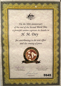 Certificate - CERTIFICATE, 50th ANNIVERSARY