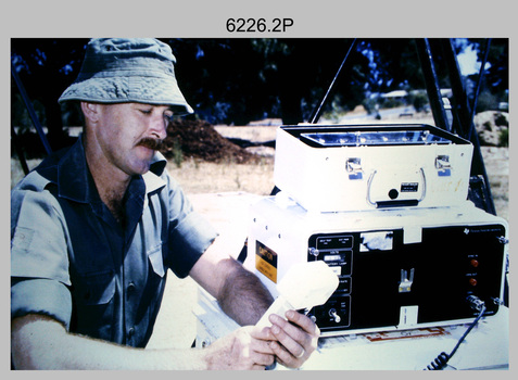 Demonstration of TI4100 GPS Receiver, Royal Australian Survey Corps. c1988.