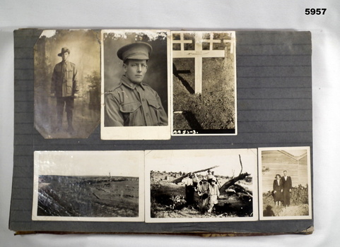 Photograph album WW2 belonging to F J Walsh.