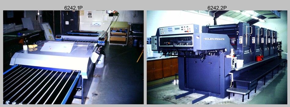Print Troop Equipment, Lithographic Squadron – Army Survey Regiment, Fortuna, Bendigo. c1990s.