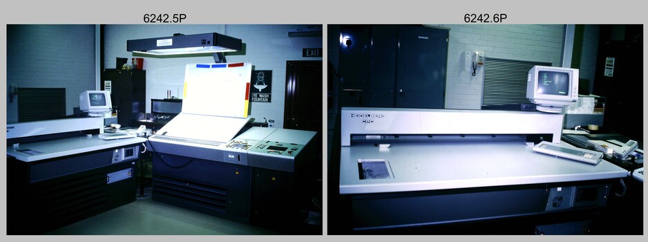 Print Troop Equipment, Lithographic Squadron – Army Survey Regiment, Fortuna, Bendigo. c1990s.