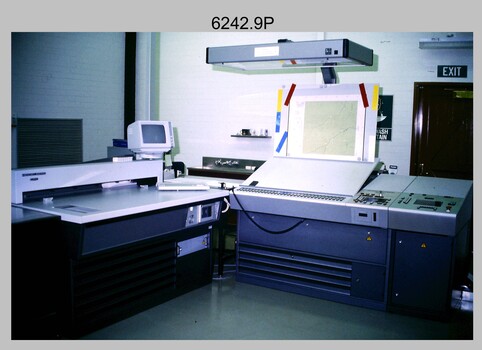 Print Troop Equipment, Lithographic Squadron – Army Survey Regiment, Fortuna, Bendigo. c1990s.